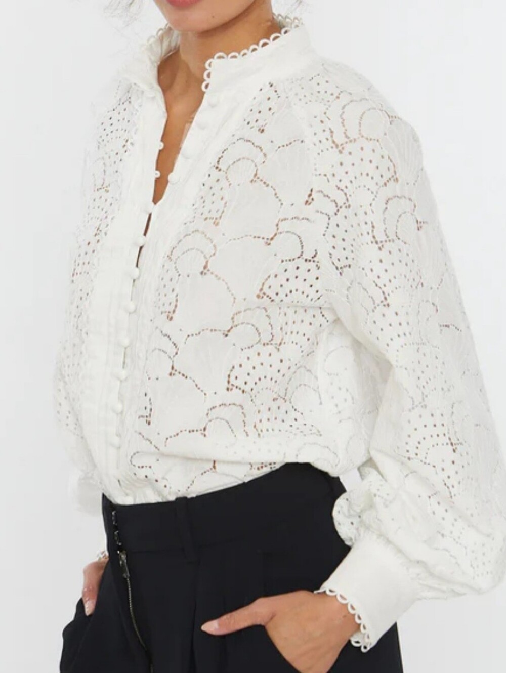 Anthropologie French Mauve  Lace Blouse - Picture 2 of 7